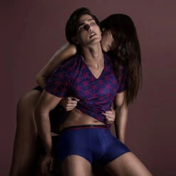 T-shirt Homme Col V En Lyocell Imprimé Fashion I Am Energetic -CrocForm Boutique t shirt homme col v en lyocell imprime fashion i am energetic 2