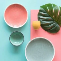 Tasse En Faïence Rouge Et Verte Jaune Et Rouge - Lot De 2 -CrocForm Boutique tasse en faience rouge et verte jaune et rouge 1000 14 33 180843 4