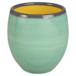 Tasse En Faïence Rouge Et Verte Jaune Et Rouge - Lot De 2 -CrocForm Boutique tasse en faience verte et jaune valence 1000 13 32 180842 3