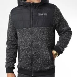 Veste Zippée Capuche 10047543 Gris Anthracite Chiné Noir -CrocForm Boutique tiffosi 342337 10047543 000 20221010T124055 03