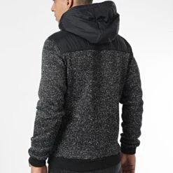 Veste Zippée Capuche 10047543 Gris Anthracite Chiné Noir -CrocForm Boutique tiffosi 342337 10047543 000 20221010T124056 04